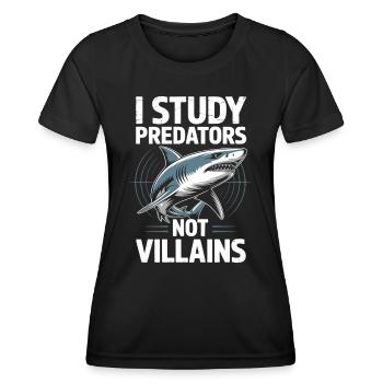 Ich Untersuche Raubtiere Nicht Bösewichte - - Frauen Funktions-T-Shirt - Schwarz - Vorne - AI Model Female 172 light (172cm)