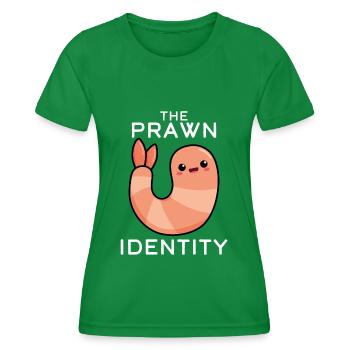 L’identité de la crevette - T-shirt sport Femme - vert - Devant - AI Model Female 172 dark (172cm)