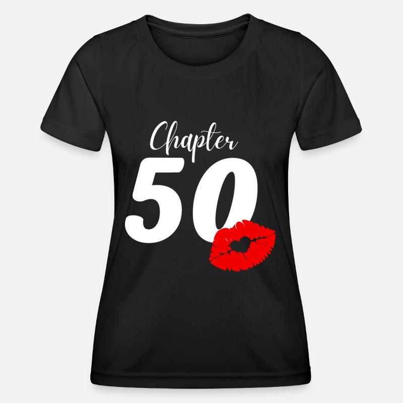 50th birthday - Women's Functional T-Shirt - black