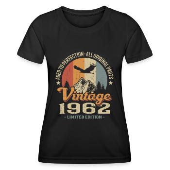 Vintage retro 1962 - T-shirt sport Femme - noir - Devant - AI Model Female 172 light (172cm)