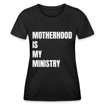 La maternité est mon ministère - T-shirt sport Femme - noir - Devant - AI Model Female 172 light (172cm)