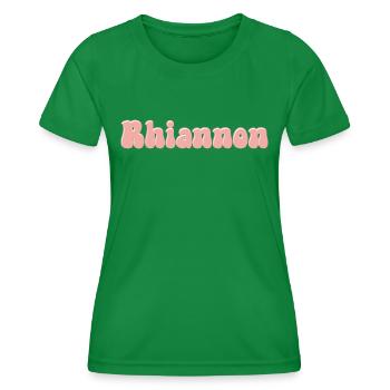 Nom Fille Rhiannon Rétro Prénom Rhiannon Couple - T-shirt sport Femme - vert - Devant - AI Model Female 172 dark (172cm)
