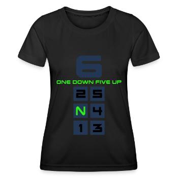 motorcycle motor-biker 6-speed bike motorcyclist - Women's Functional T-Shirt - black - Front - AI Model Female 172 light (172cm)