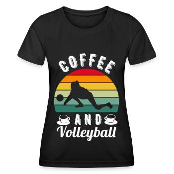 Volleyball Volleyballer Beach Volleyball Spieler - Frauen Funktions-T-Shirt - Schwarz - Vorne - AI Model Female 172 light (172cm)
