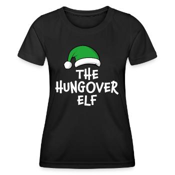 L’elfe de la gueule de bois - T-shirt sport Femme - noir - Devant - AI Model Female 172 light (172cm)