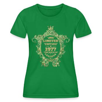 1977 - Frauen Funktions-T-Shirt - Kelly Green - Vorne - AI Model Female 172 dark (172cm)
