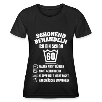 60. Geburtstag lustig - Frauen Funktions-T-Shirt - Schwarz - Vorne - AI Model Female 172 light (172cm)
