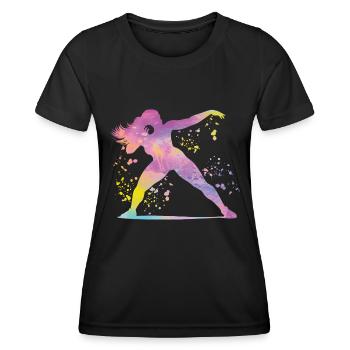Lanceur de poids Colorsplash Lancer de poids - T-shirt sport Femme - noir - Devant - AI Model Female 172 light (172cm)
