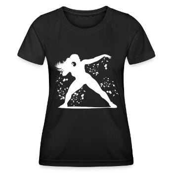 Lanceur de poids Colorsplash Lancer de poids - T-shirt sport Femme - noir - Devant - AI Model Female 172 light (172cm)