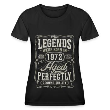 1972 Vintage Born Legends Vintage Birthday - Women's Functional T-Shirt - black - Front - AI Model Female 172 light (172cm)