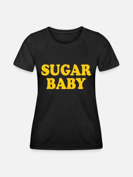 Sugar baby - Frauen Funktions-T-Shirt - Schwarz