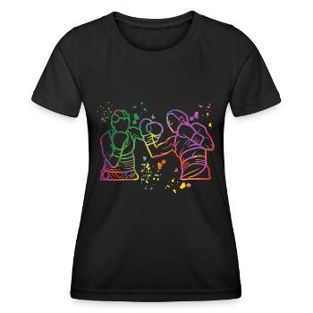 Boxing Fighter Kids Boxing Match Boxer - Women's Functional T-Shirt - black - Front - AI Model Female 172 light (172cm)
