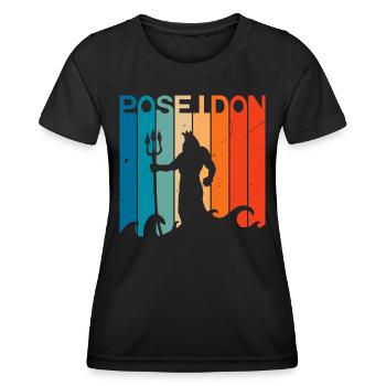 poseidon Zitat Grafik Bestseller - Frauen Funktions-T-Shirt - Schwarz - Vorne - AI Model Female 172 light (172cm)