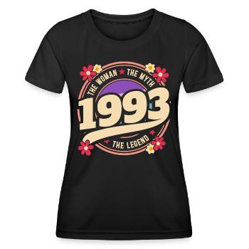 Femme 1993 La Légende 30 Ans Anniversaire - T-shirt sport Femme - noir - Devant - AI Model Female 172 light (172cm)