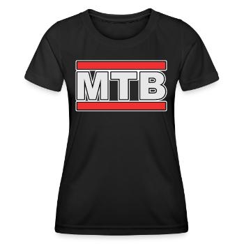 MTB Mountainbike #MTB - Frauen Funktions-T-Shirt - Schwarz - Vorne - AI Model Female 172 light (172cm)