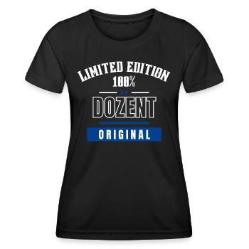 Edition Limitée 100% - Conférencier - Original - T-shirt sport Femme - noir - Devant - AI Model Female 172 light (172cm)