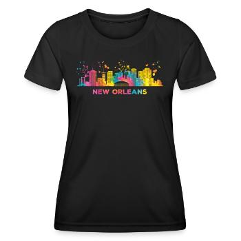 Skyline Von New Orleans New Orleaner - Women's Functional T-Shirt - black - Front - AI Model Female 172 light (172cm)