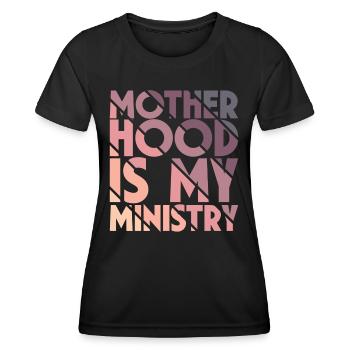 La maternité est mon ministère - T-shirt sport Femme - noir - Devant - AI Model Female 172 light (172cm)