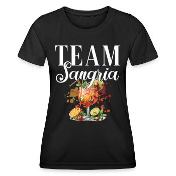 Cocktail Bartender Team Sangria - T-shirt sport Femme - noir - Devant - AI Model Female 172 light (172cm)