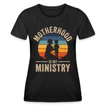 La maternité est mon ministère - T-shirt sport Femme - noir - Devant - AI Model Female 172 light (172cm)