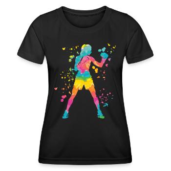 Boxing Fighter Kids Boxing Match Boxer - Women's Functional T-Shirt - black - Front - AI Model Female 172 light (172cm)