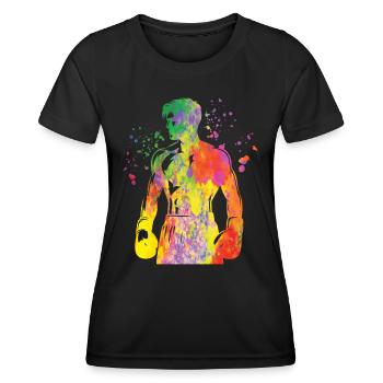 Boxen Kämpfer Kinder Boxen Match Boxer - Frauen Funktions-T-Shirt - Schwarz - Vorne - AI Model Female 172 light (172cm)