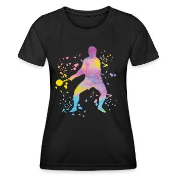 Lanceur de marteau Lancer de marteau Colorsplash - T-shirt sport Femme - noir - Devant - AI Model Female 172 light (172cm)