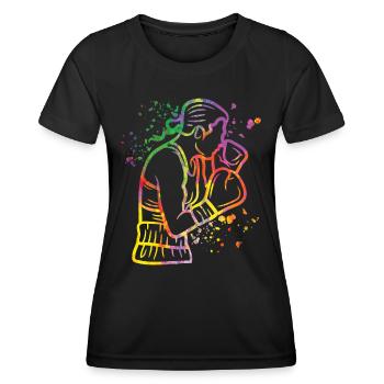 Boxing Fighter Kids Boxing Match Boxer - Women's Functional T-Shirt - black - Front - AI Model Female 172 light (172cm)