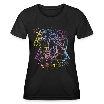 Boxen Kämpfer Kinder Boxen Match Boxer - Frauen Funktions-T-Shirt - Schwarz - Vorne - AI Model Female 172 light (172cm)