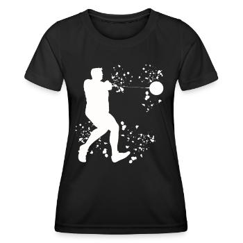 Lanceur de marteau Lancer de marteau Colorsplash - T-shirt sport Femme - noir - Devant - AI Model Female 172 light (172cm)