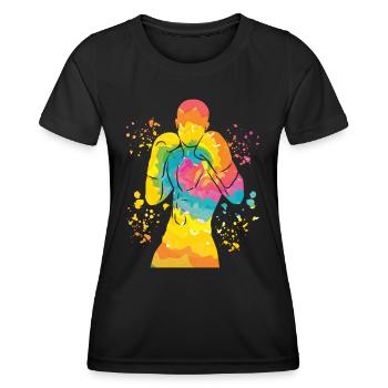Boxing Fighter Kids Boxing Match Boxer - Women's Functional T-Shirt - black - Front - AI Model Female 172 light (172cm)