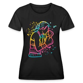 Boxing Fighter Kids Boxing Match Boxer - Women's Functional T-Shirt - black - Front - AI Model Female 172 light (172cm)