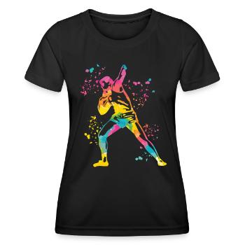 Lanceur de poids Colorsplash Lancer de poids - T-shirt sport Femme - noir - Devant - AI Model Female 172 light (172cm)