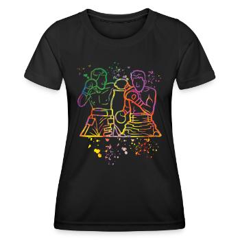 Boxing Fighter Enfants Boxer de match de boxe - T-shirt sport Femme - noir - Devant - AI Model Female 172 light (172cm)