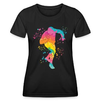 Lanceur de poids Colorsplash Lancer de poids - T-shirt sport Femme - noir - Devant - AI Model Female 172 light (172cm)