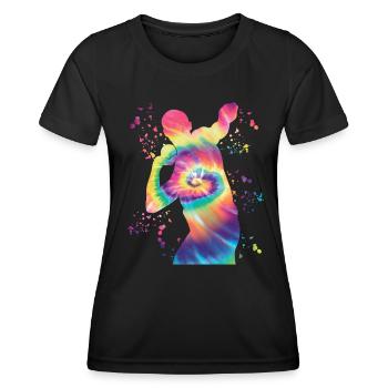 Lanceur de poids Colorsplash Lancer de poids - T-shirt sport Femme - noir - Devant - AI Model Female 172 light (172cm)