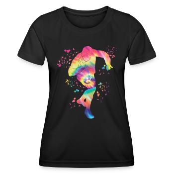 Lanceur de poids Colorsplash Lancer de poids - T-shirt sport Femme - noir - Devant - AI Model Female 172 light (172cm)