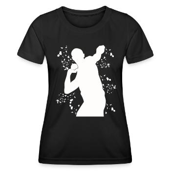 Lanceur de poids Colorsplash Lancer de poids - T-shirt sport Femme - noir - Devant - AI Model Female 172 light (172cm)