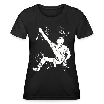 Boulderer Colorsplash Boulder Bouldering - Women's Functional T-Shirt - black - Front - AI Model Female 172 light (172cm)