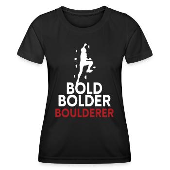Bold Bolder Bloc de bloc - T-shirt sport Femme - noir - Devant - AI Model Female 172 light (172cm)