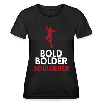 Bold Bolder Bloc de bloc - T-shirt sport Femme - noir - Devant - AI Model Female 172 light (172cm)