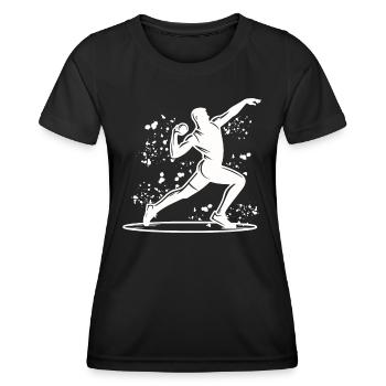 Lanceur de poids Colorsplash Lancer de poids - T-shirt sport Femme - noir - Devant - AI Model Female 172 light (172cm)