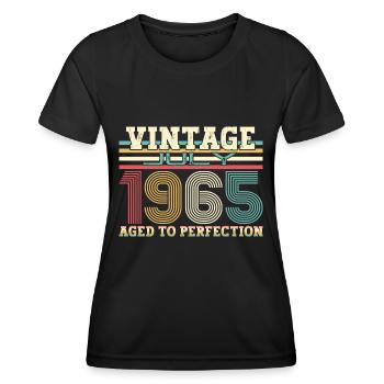 Millésime Juillet 1965 57ème anniversaire Hommes 57 ans - T-shirt sport Femme - noir - Devant - AI Model Female 172 light (172cm)