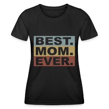 Maman Cadeau Fête des Mères - T-shirt sport Femme - noir - Devant - AI Model Female 172 light (172cm)