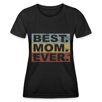Maman Cadeau Fête des Mères - T-shirt sport Femme - noir - Devant - AI Model Female 172 light (172cm)