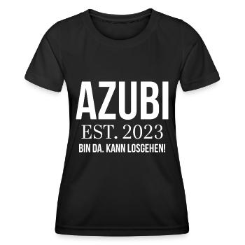 Azubi Geschenk Ausbildung 2023 Lehrling Spruch - Frauen Funktions-T-Shirt - Schwarz - Vorne - AI Model Female 172 light (172cm)