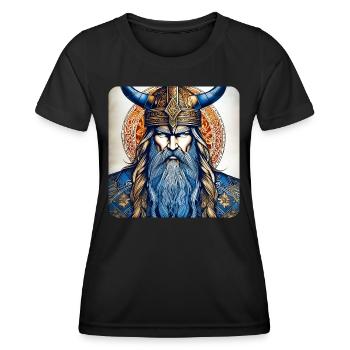 Proud Viking with Horns Helmet - Women's Functional T-Shirt - black - Front - AI Model Female 172 light (172cm)