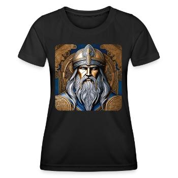 Stolzer Wikinger - Frauen Funktions-T-Shirt - Schwarz - Vorne - AI Model Female 172 light (172cm)