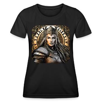 Proud Viking Germanin Shieldmaiden - Women's Functional T-Shirt - black - Front - AI Model Female 172 light (172cm)