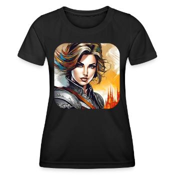Stolze Kriegerin - Frauen Funktions-T-Shirt - Schwarz - Vorne - AI Model Female 172 light (172cm)